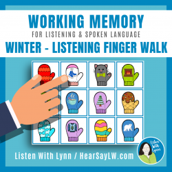 Working Memory FIVE WINTER Listening Finger Walk Games