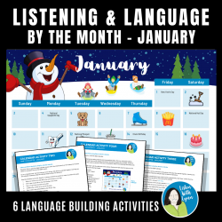 JANUARY Listening By The Month Listening Vocabulary and Auditory Comprehension