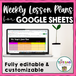 Weekly Lesson Plans For Google Sheets