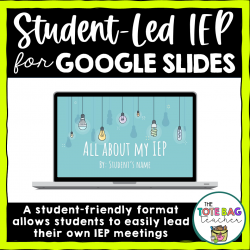 Student-Led IEP for Google Slides