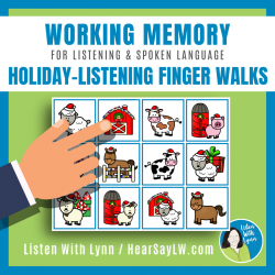 HOLIDAY Working Memory THREE Listening Finger Walk