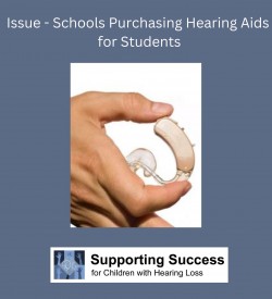 Issue - Schools Purchasing Hearing Aids for Students