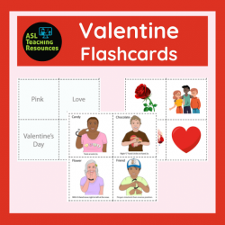 ASL Valentine’s Day Vocabulary Flashcards