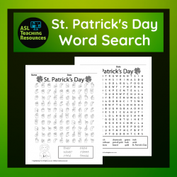 ASL St. Patrick’s Day Word Search Game