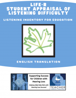 LIFE-R Student Appraisal of Listening Difficulty - Fillable
