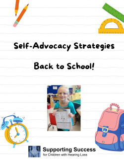 Self-Advocacy Strategies - Back to School!