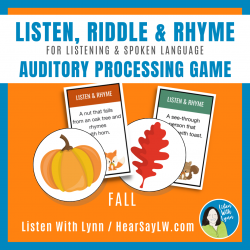 AUTUMN Auditory Processing and Vocabulary Listen Riddle & Rhyme