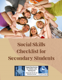 Social Skills Checklist - Secondary (fillable)