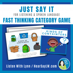 Fast Thinking Category Game For Listening Language and Vocabulary