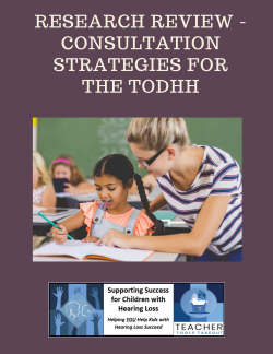Research Review - Consultation Strategies for the TODHH