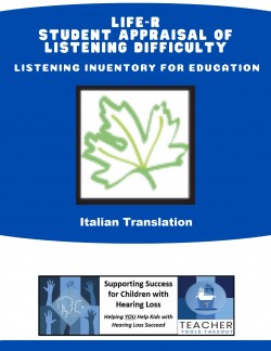 LIFE-R Student Appraisal of Listening Difficulty - Italian Translation