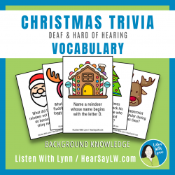 CHRISTMAS TRIVIA - Vocabulary Background Knowledge Wh Questions Auditory Comorehension