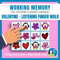 Valentine Working Memory Listening Finger Walk Games