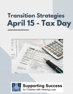 Advocacy - Transition Strategies-April 15th Tax Day