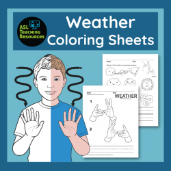 ASL Weather Coloring Sheets