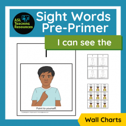 Sight Words Wall Charts: I, CAN, SEE, THE
