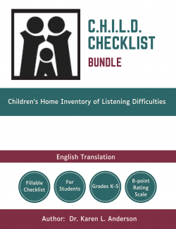 CHILD Checklists - FILLABLE