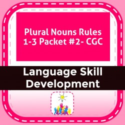 Plural Nouns Rules 1-3 Packet #2- CGC