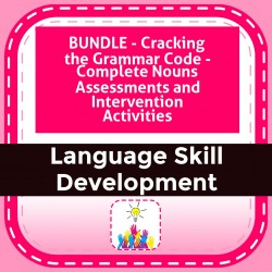 BUNDLE - Cracking the Grammar Code - Complete Nouns Assessments and Intervention Activities