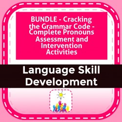BUNDLE - Cracking the Grammar Code - Complete Pronouns Assessment and Intervention Activities