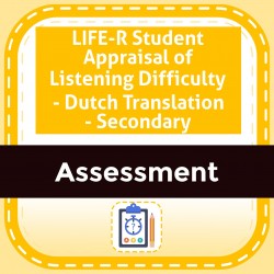 LIFE-R Student Appraisal of Listening Difficulty - Dutch Translation - Secondary