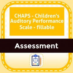 CHAPS - Children's Auditory Performance Scale - fillable