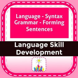 Language - Syntax Grammar - Forming Sentences