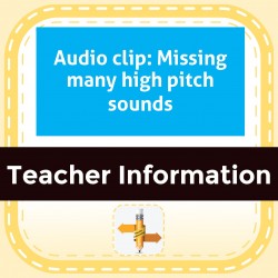 Audio clip: Missing many high pitch sounds