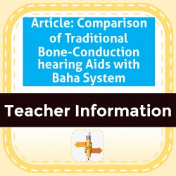 Article: Comparison of Traditional Bone-Conduction hearing Aids with Baha System