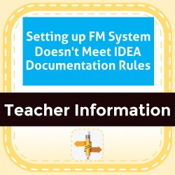 Setting up FM System Doesn't Meet IDEA Documentation Rules